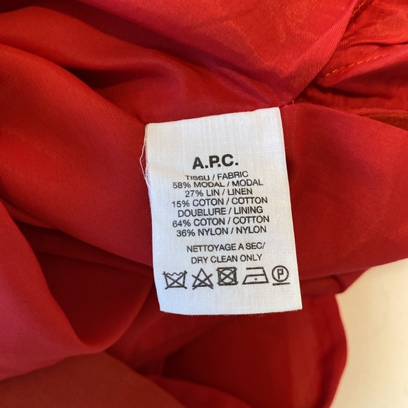 APC Cassandre dress in Red - Picture 5 of 9